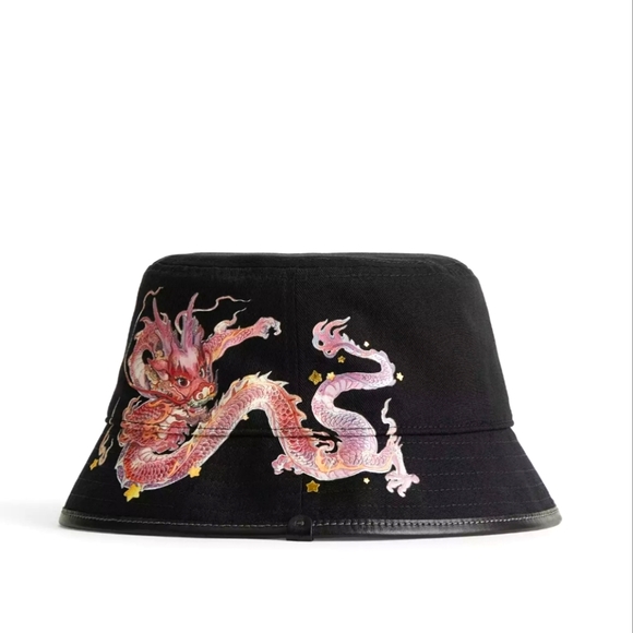 New! 100% cotton, 2024 New Year Bucket Hat with Dragon 🐉🐲, Size M/L - Picture 1 of 5